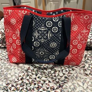 Red and blue bandana talbots tote bag. Never used